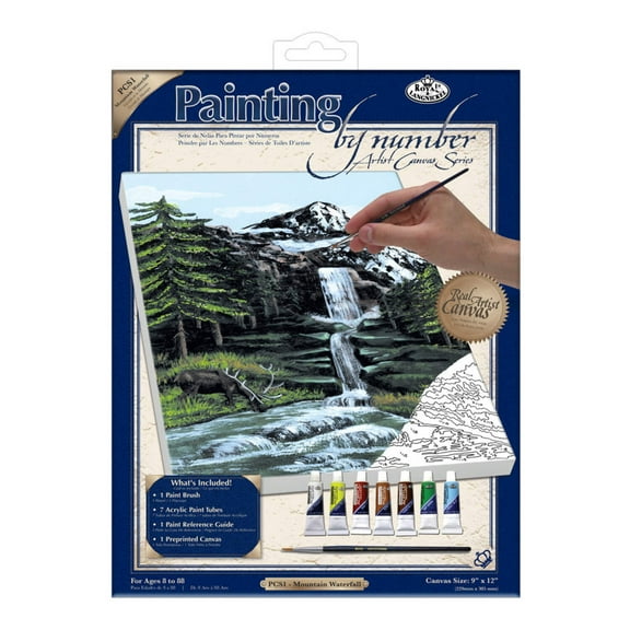 Royal & Langnickel – Paint by Number Art Kit – Mountain Water, 9 x 12 Inches