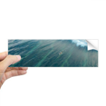 thumbnail image 1 of Ocean Sand Beach Sea Surfing Wave Picture Rectangle Bumper Sticker Notebook Window Decal, 1 of 1