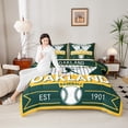 thumbnail image 4 of Castle Fairy Teens Baseball Twin Comforter Sets,Sport Bedding Set,Stripes Bedding Set, 4 of 8