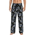 thumbnail image 2 of Kdxio Sunflowers Print Men's Sleep Pajama Pant Lounge Pants with Pockets, 2 of 8