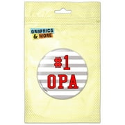 #1 Opa Number One German Grandpa Pinback Button Pin Badge
