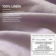 thumbnail image 3 of Simple&Opulence 100% Linen Duvet Cover Set with Washed-French Flax-3 Pieces Solid Color Basic Style Bedding Set-Breathable Soft Comforter Cover with 1 Pillowsham(Queen, Lilac), 3 of 7