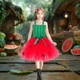 thumbnail image 6 of EnJoCho Girls Watermelon Tutu Dress with Mesh Tulle Skirt - Halloween Dress Set for Role Play, Dance Recital, Festive Celebration, 6 of 8