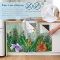 thumbnail image 5 of Tropical Plant Colorful Floral Cabinet Curtain 35"Wx35"L,Dustproof Under Sink Skirt with Self Adhesive Tape,Fern Print Summer Birds Cabinet Curtain Cover for Kitchen Sink,Bathroom Vanity,Laundry Room, 5 of 9