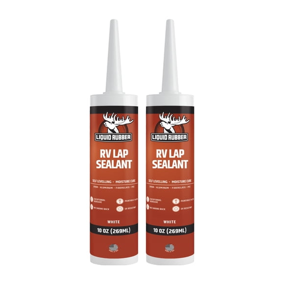 Liquid Rubber RV Lap Sealant, White, 2 Pack