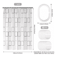 thumbnail image 2 of Cortina Baño Lavable Tela Impermeable Con Diseños+12 Ganchos Enrejado Xtellar plateado, 2 of 3