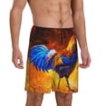 thumbnail image 2 of Fotbe Colorful Rooster Pantalones Cortos de Pijama para Hombre, Ropa de Dormir, Pantalones de Pijama Cortos para Hombre-Large, 2 of 6