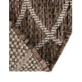 thumbnail image 5 of Unique Loom Outdoor Trellis Collection Area Rug - Gitter (3' 1" Round Brown/Ivory), 5 of 6