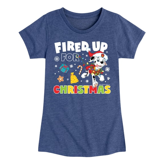 Paw Patrol - Fired Up For Christmas Fitted Short Sleeve Graphic T-Shirt