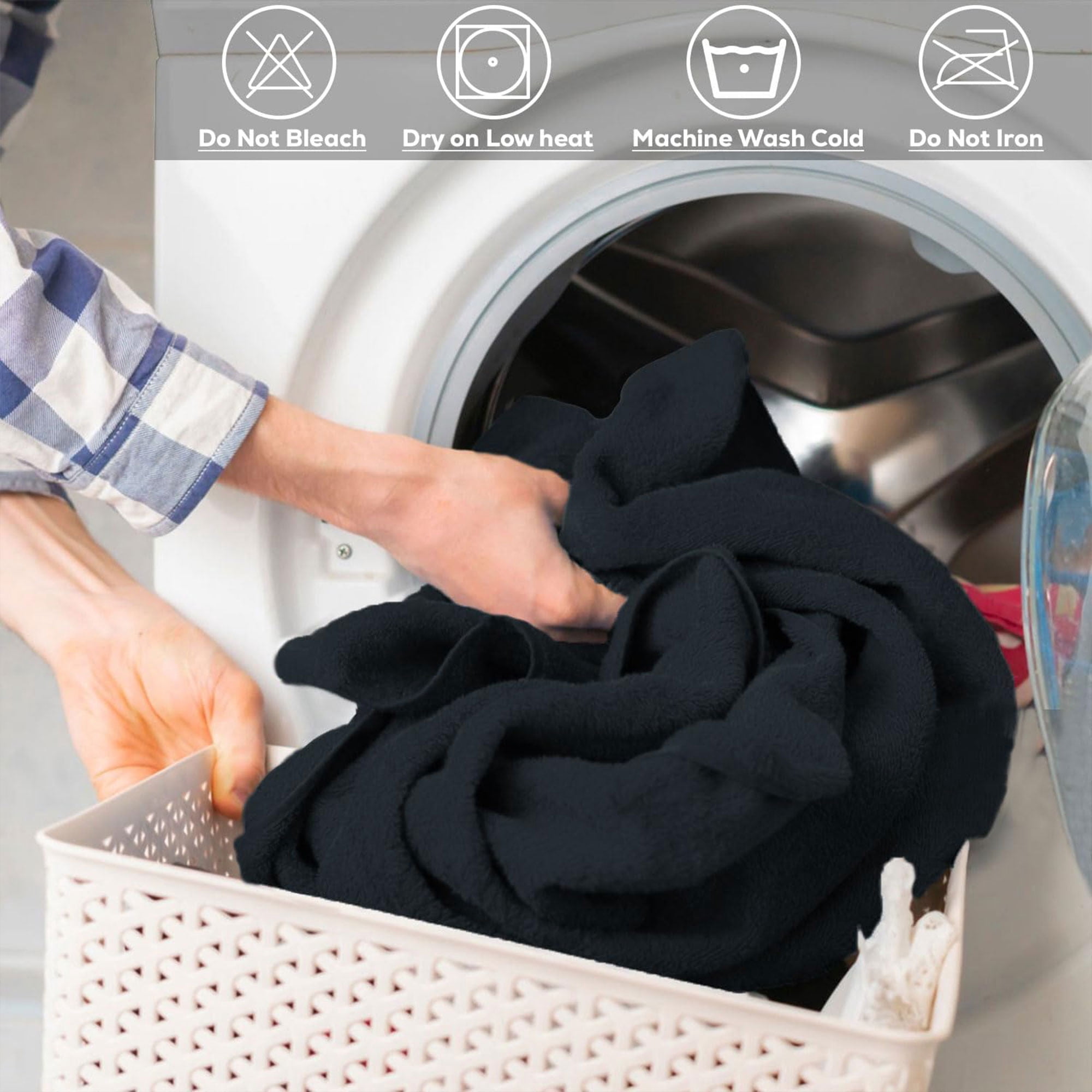 GOLD TEXTILES Premium Bath Towels 24x50 - Cool Grey Pack of 6 | Soft, Absorbent, 100% Cotton Towels for Home & Spa