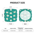 thumbnail image 6 of Square Chair Cushions Cover, Cute Fried Egg Skull Elastic Office Chair Cover for Dining Chairs with Ties and Removable Cover, Desk Chair Seat Cushion Protectors set of 2, 6 of 7