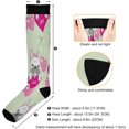 thumbnail image 3 of GZHJMY 1 Pair Lovely Love Heart Compression Socks for Women Men, Knee High Stockings for Athletic Sports,Running,Travel, 3 of 7