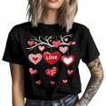 thumbnail image 3 of Camisetas para hombre, camisetas casuales de manga corta con diseño de corazón y rama de árbol, camisetas gráficas para hombre, 3 of 8