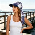 thumbnail image 2 of Satin Paisley Print Scarf Visor Hat, Breathable Polyester Sun Protection Head Wrap Cap Adjustable Outdoor Head Coverage for Women, 2 of 7
