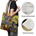 thumbnail image 3 of Pixie and Dixie and Mr. Jinks-theme canvas Tote Bag for Women Aesthetic Shopping Grocery Reusable Bags with Inner Zipper Women Gift 13.8 x 15.8 inches（35x40cm）, 3 of 6