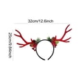 thumbnail image 5 of Abbracc Serre-Tête de Noël Accessoire Photo Cerceaux de Renne pour Femmes Rouge, 5 of 5