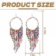 thumbnail image 2 of DESIGNICE Statement Earrings for Women,Alloy Seed Bead Tassels Beaded Earrings,Dangle Earrings for Women for Women Fashion Jewelry Gift,Style1, 2 of 7