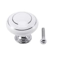 thumbnail image 3 of 4 x Ceramic Door/Wardrobe/Cabinet/Cupboard Knob Handle Drawer White, 3 of 8