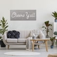 thumbnail image 2 of Stupell Industries Cheers Y'all Country Saying Happy Hour Distressed Pattern, 20 x 48, Designed by Daphne Polselli, 2 of 6