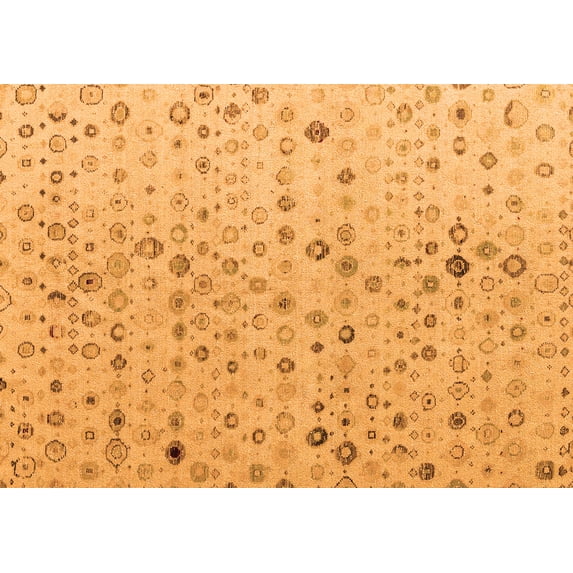 Ahgly Company Indoor Rectangle Solid Orange Modern Area Rugs, 2' x 5'