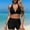 Black, variant on Saving UTSJKR Womens Two Piece Bikini Sets Halter Bikini Top Tie Back Padded Bathing Suit Push Up Swimsuit Top with High Waisted Bathing Suit Bottoms Black 12-14