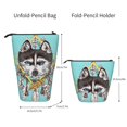 thumbnail image 2 of Picia Husky With Dreamcatcher Print Telescopic Pencil Case, Telescopic Pen Holder Telescopic Pencil Pouch Bag Stationery Pencil Case Box Storage Organizer Makeup Bag, 2 of 6
