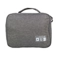 thumbnail image 2 of Gustave Cable Organizer Case, Waterproof Electronic Double Layer Storage Bag for USB Cable, Charger, Power Bank, Phone or Tablet Carrying Case Electronics Accessories "Gray", 2 of 8