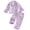 Light Purple, variant on Baby Girls Silk Pajamas Set Daisy Floral Girl Button Down Long Sleeve Shirts and Pants Infant Satin Pj Lounge Set(Purple,2-3 Years)