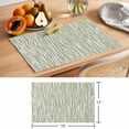 thumbnail image 6 of Green Waves Stripes Placemats Set of 6 Vintage Minimalist Lines Texture Place Mats Indoor Wipeable Table Mats Washable Cloth Dining Table Placemats for Kitchen Holiday Party Home Decor 13x19 Inch, 6 of 9
