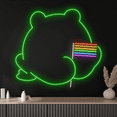 thumbnail image 2 of Glowneon Frog Butt LGBT Flag Neon Sign, Abstract Wall Decor LGBTQ+, 2 of 4
