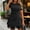 Black women sequin mini dress a1, variant on Uscallm Women's Short Sleeve Round Neck Fit and Flare Mini Dresses Sequins Solid Elegant Casual Party Holiday Dresses, Black S