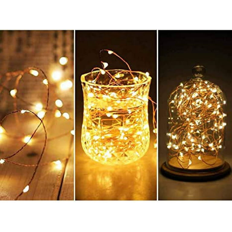 Twinkle Star Led Copper String Lights Usb Powered With Remote Control For  Christmas - Warm White, 100 Count : Target