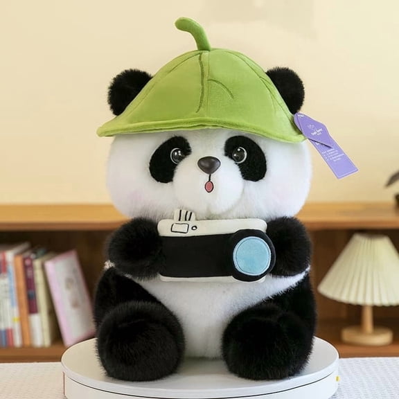 Fzsteel Adorable Camera-Shaped Panda Plush Toy – Cute Stuffed Doll, Soft and Snuggly, Perfect Birthday Gift for All Ages