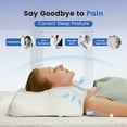 thumbnail image 2 of edx King Size Contour Pillow Effective Pain Relief Cooling Pillow for Neck Support, Ergonomic Contour Memory Foam Cervical Bed Pillow for Side Back Stomach Sleepers,2 Pack Gray, 2 of 10