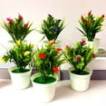 thumbnail image 3 of Artificial Potted Plant 5PCS Small Calla Lily Flowers Home Room Decoration, 3 of 5