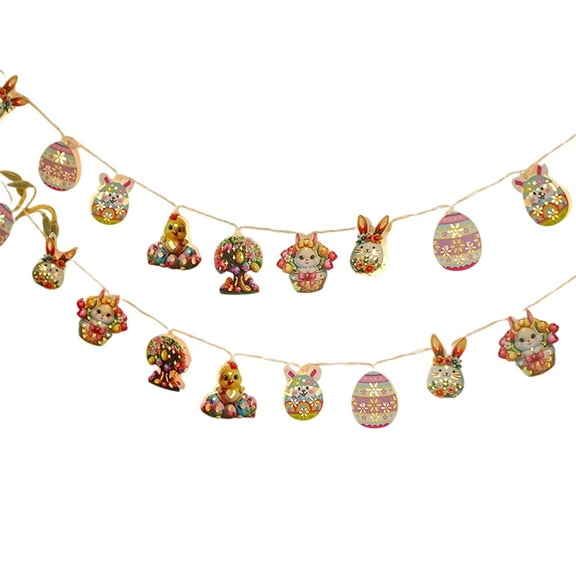 Cheapark Easter Bunny Gift Chick Egg String Lights - Battery-Operated Tree Lights, Festive Mood-Boosting Decor for Home Garden Sp ring Easter Party