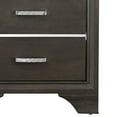 thumbnail image 3 of Wooden Two Drawer Nightstand With Bracket Legs in Gray, 3 of 3