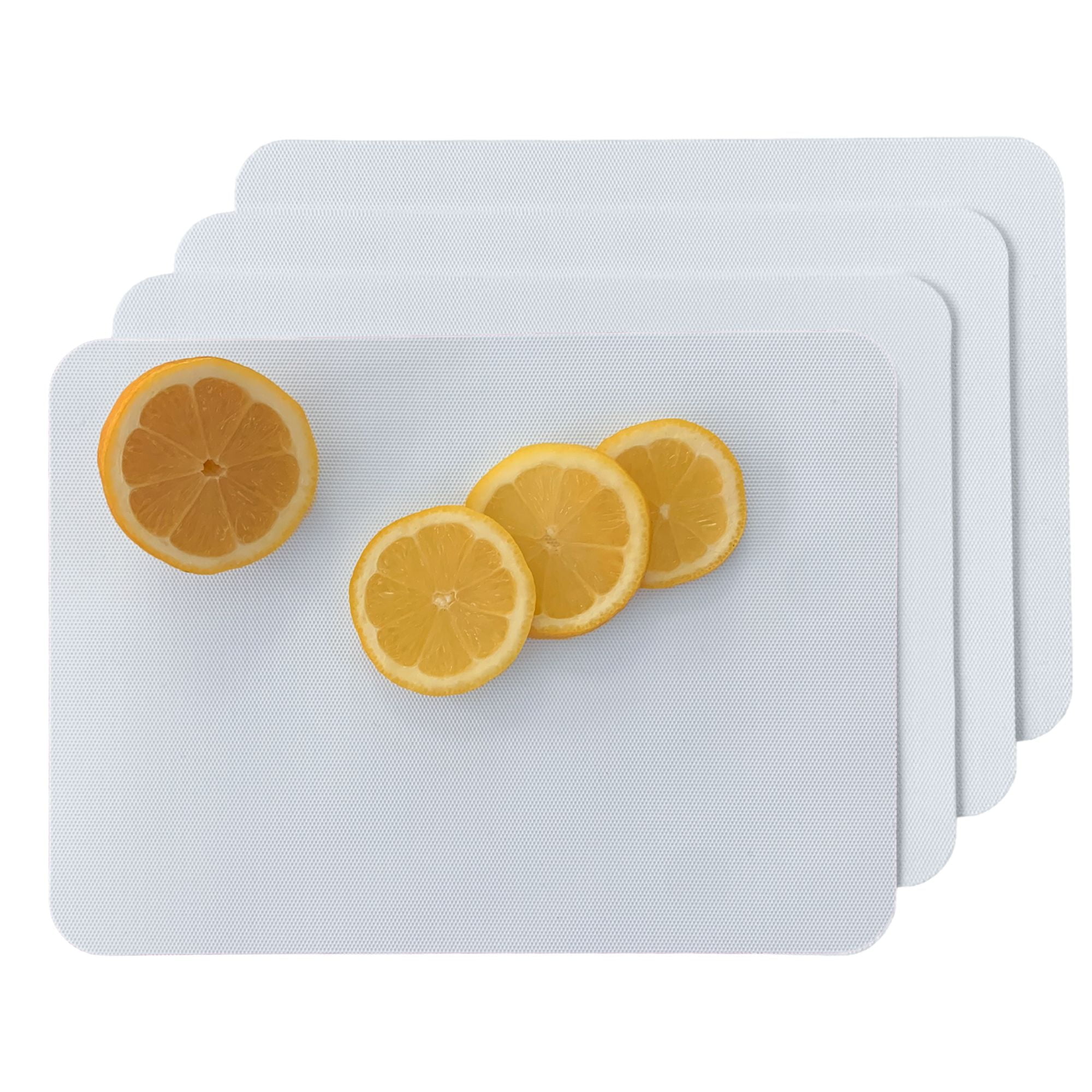 Plastic Cutting Boards for Kitchen White, 7.75 x 11.75 In, 2 Pack