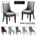 thumbnail image 2 of Dznils 2 Pack Chair Covers for Dining Room, Stretch Jacquard Wingback Chair Slipcovers, Gray, 2 of 10