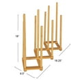 thumbnail image 2 of Household Essentials Bamboo 5 Pair Accordian Boot Rack, Natural, 2 of 9