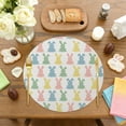 thumbnail image 1 of Uuiauoio Round Easter Placemats Set of 1, Easter Egg Bunny Rabbit Place Mats Flower Seasonal Spring Table Decor for Home Party Kitchen Dining Tableware Decorations, 1 of 6