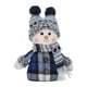 thumbnail image 1 of Muñeco de Tela Azul Navideño, Muñeco de Nieve de Esquí, Decoración para Ventana, 1 of 2