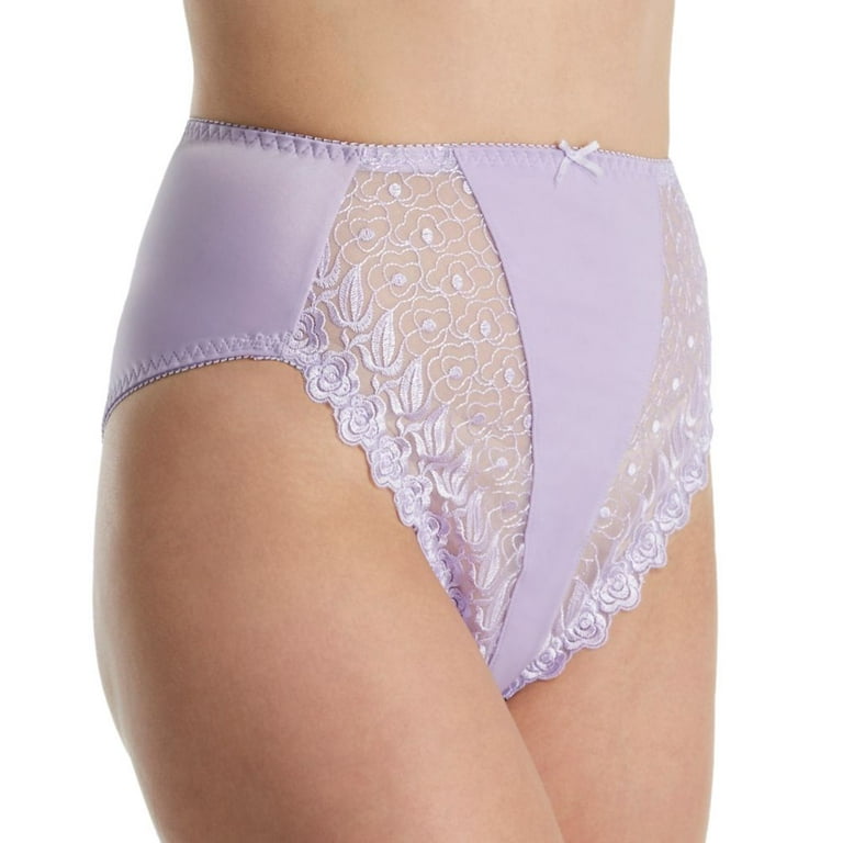 Women's Valmont 2320 Embroidered Lace and Satin Hi-Cut Brief