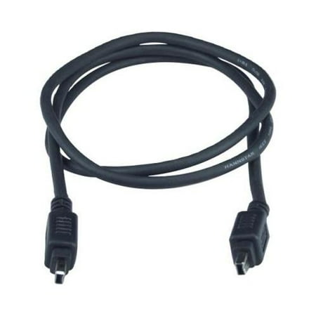 Qvs QVS 6ft IEEE1394 FireWire/i.Link 4Pin to 4Pin A/V Black Cable 2PY7693