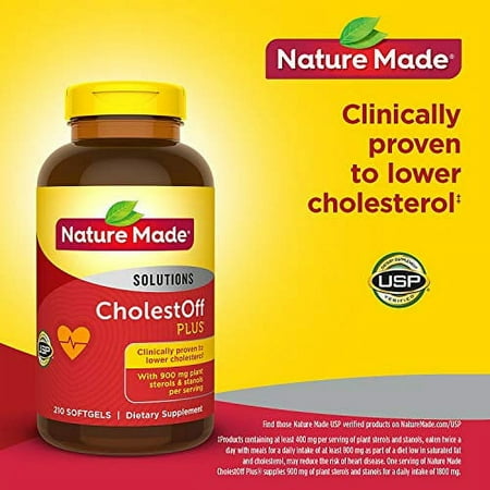 Nature Made CholestOff Plus 900 mg Plant Sterols Stanols - (Pack of 3, Total 600 Softgels)