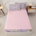 thumbnail image 4 of Manfei Cute Chihuahua Dog Zipper Twin Comforter Sets with Fitted Sheet and 2 Pillowcases, Pet Lover Zipper Bedding Set, Light Lavender, Pink Reversible, 4pcs, 4 of 7