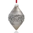 thumbnail image 2 of Holiday Lane Dark Silver Glitter Drop Ornament, 2 of 3
