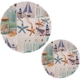 thumbnail image 7 of SKYSONIC 2Pcs Coastal Sea Theme Pot Holders Trivets, Sailboat Starfish Cotton Thread Weave Trivet Heat Resistant Mats Pot Teapot Protection Table Decorative, 7 of 7