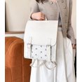 thumbnail image 2 of Coquette Mini Backpack Floral Backpack Preppy Leather Backpack Cute Purse Kawaii Bag Purse Coquette Stuff (white A), 2 of 7