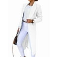 thumbnail image 2 of Women Long Wool Coats for Fall Winter Trench Coat Peacoat Double Breasted Blazer Jackets Overcoat White L, 2 of 7